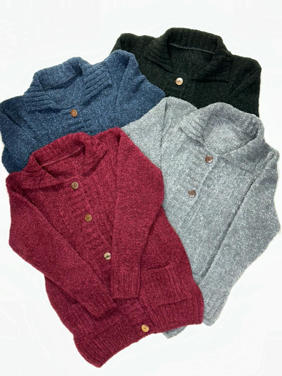 Campera bucle boton