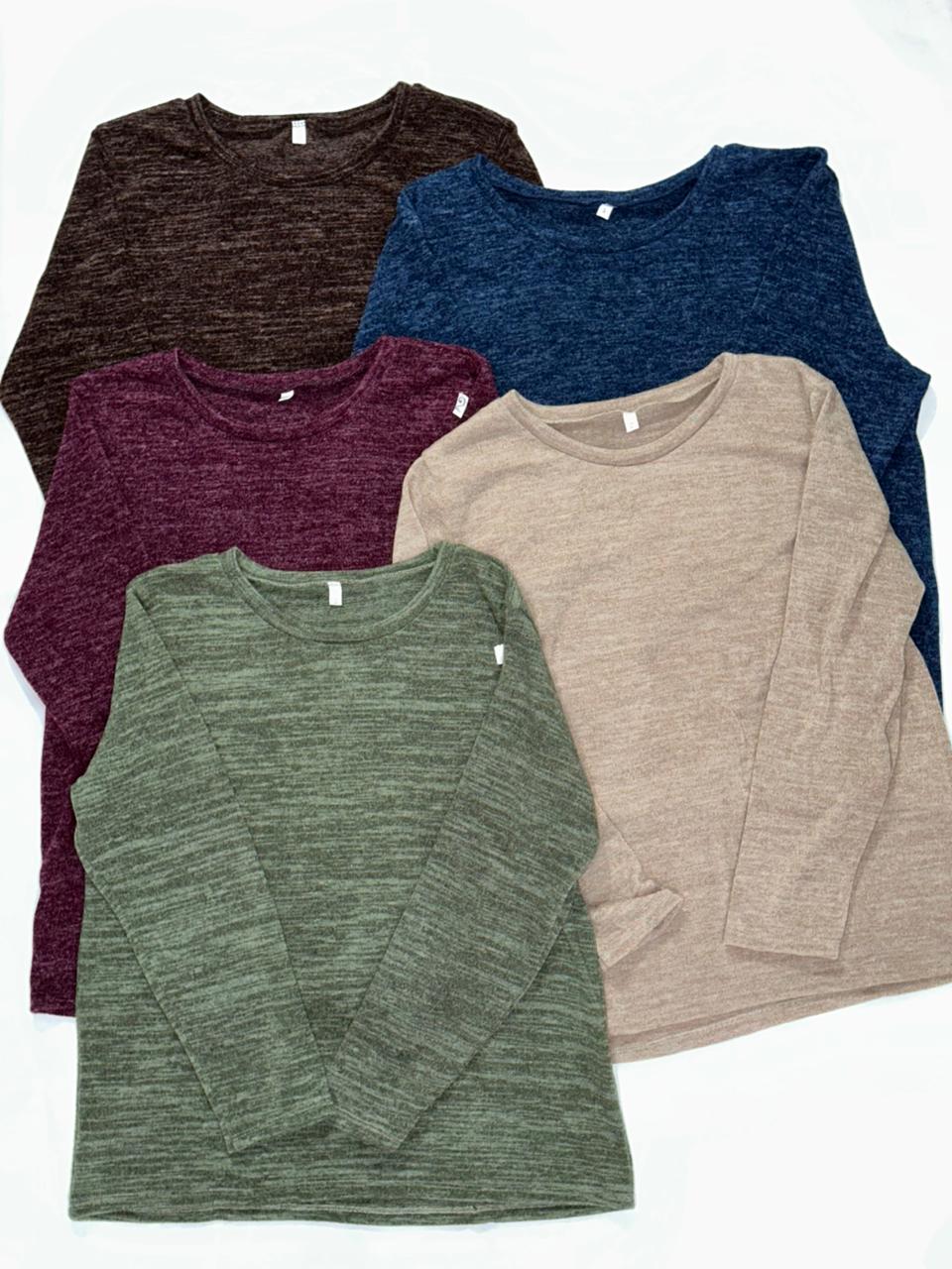 Remeras lanilla liso
